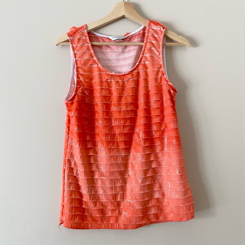 Christopher & Banks • Coral Ruffled Tank Top